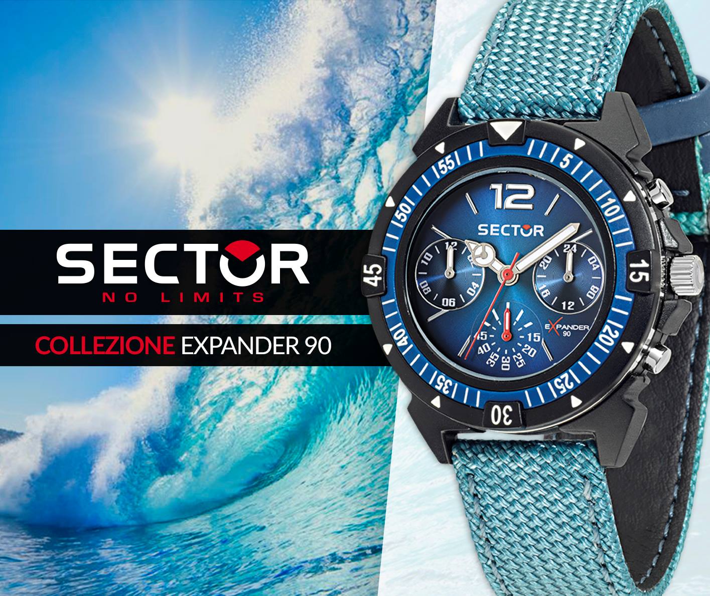 Orologi Sector con cinturino in tessuto - Collezione Expander 90